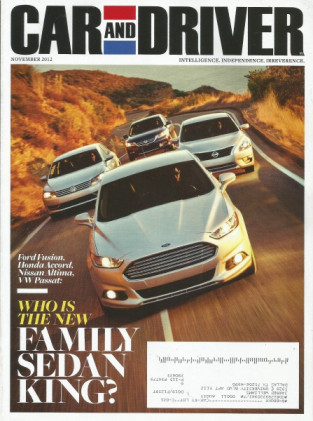 CAR & DRIVER 2012 NOV - PAGANI HUAYRA, AUDI RS5, AUDI RS5, TEST WAR & PEACE